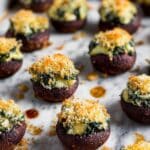 Spinach Dip Stuffed Mushrooms Recipe