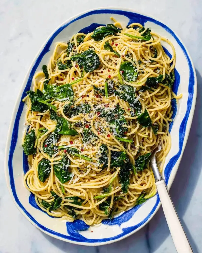 Spinach Pasta with Za’atar, Lemon, and Parsley Recipe