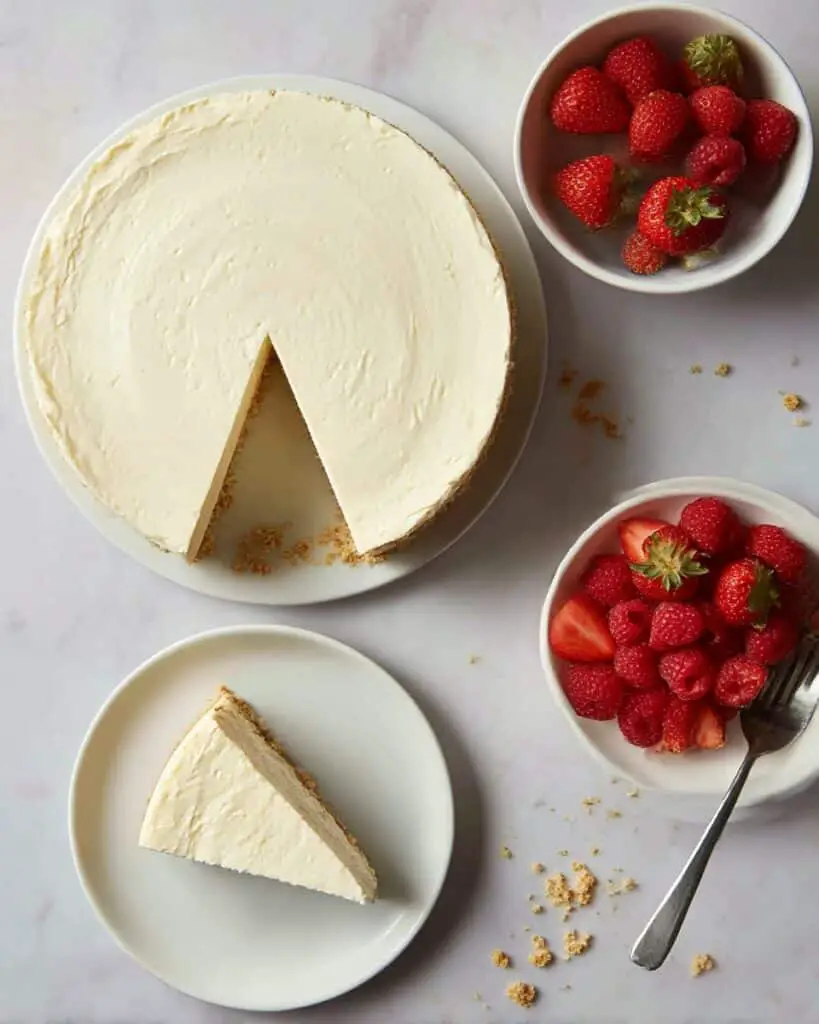 Vanilla Cheesecake {Easy No Bake Recipe} Recipe