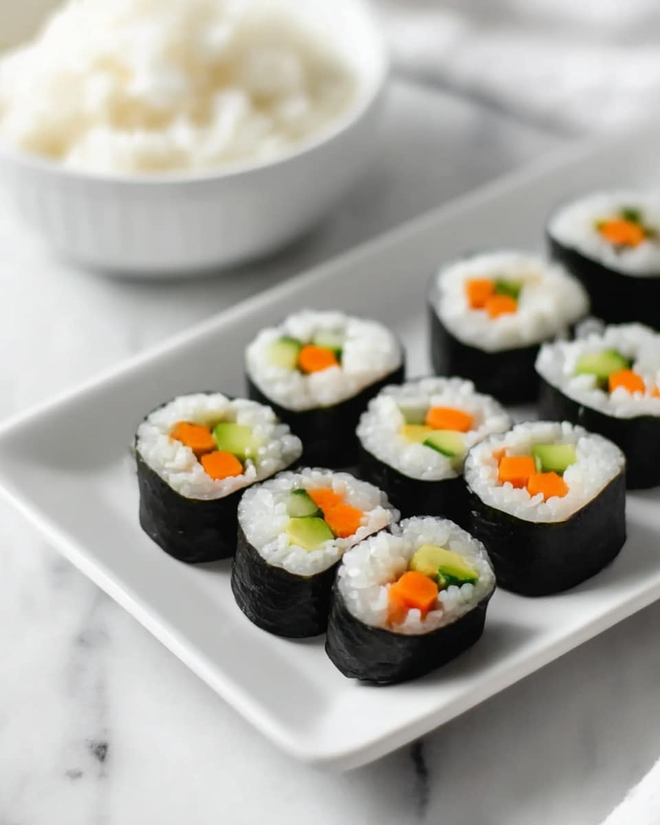 A close-up of a white bowl filled with soft, white rice placed in the center of a white plate that is sectioned into compartments. Around the rice bowl, there are pieces of sushi rolls wrapped in seaweed with vibrant fillings of green, orange, and white; a sushi mat with a layer of white sushi rice on it; and pieces of sashimi topped with a sesame seed drizzle. All items rest on a white marbled surface. photo taken with an iphone --ar 4:5 --v 7