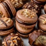 Ferrero Rocher Macarons with Nutella Ganache and Edible Gold Leaf Recipe