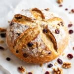 No-Knead Cranberry Walnut Bread Recipe