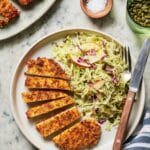 Crispy Chicken Cutlets with Apple Slaw Recipe