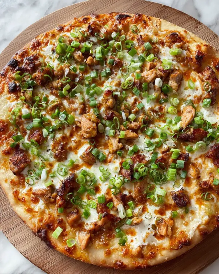 Korean Chicken BBQ Pizza with Kimchi and Gochujang Sauce Recipe