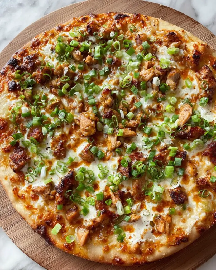 Korean Chicken BBQ Pizza with Kimchi and Gochujang Sauce Recipe