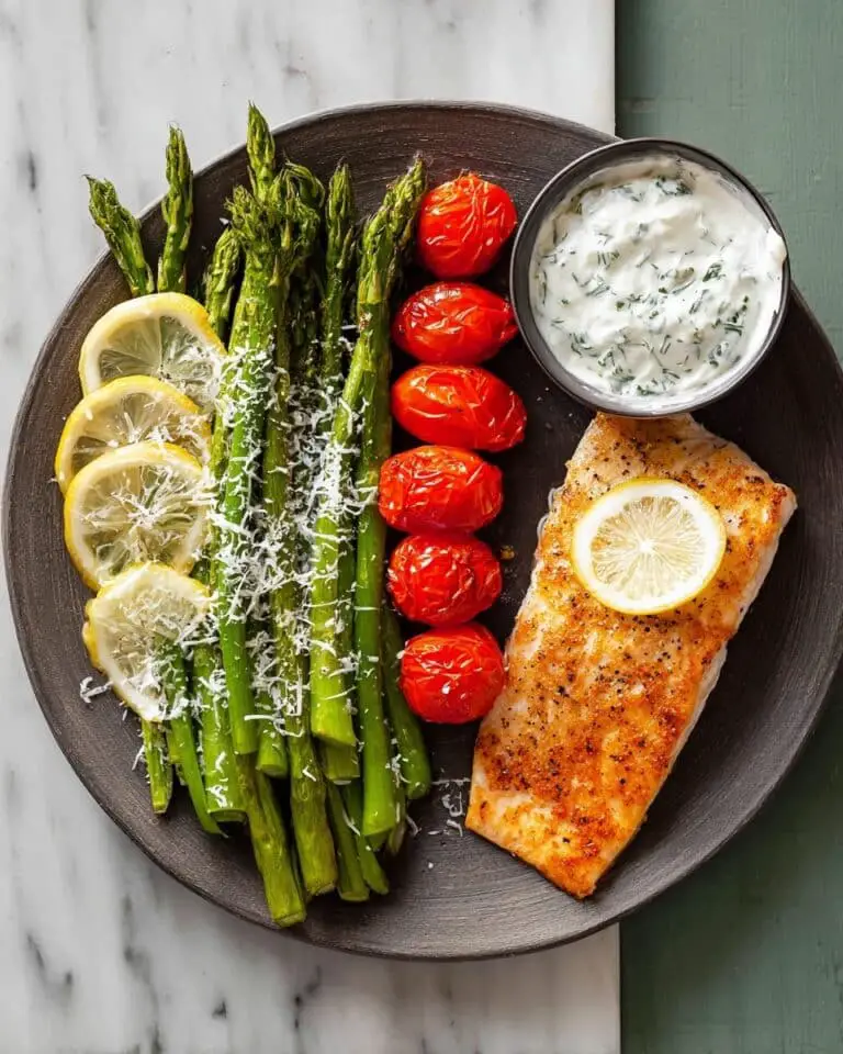 Easy One-Pan Salmon with Roasted Spring Vegetables Recipe