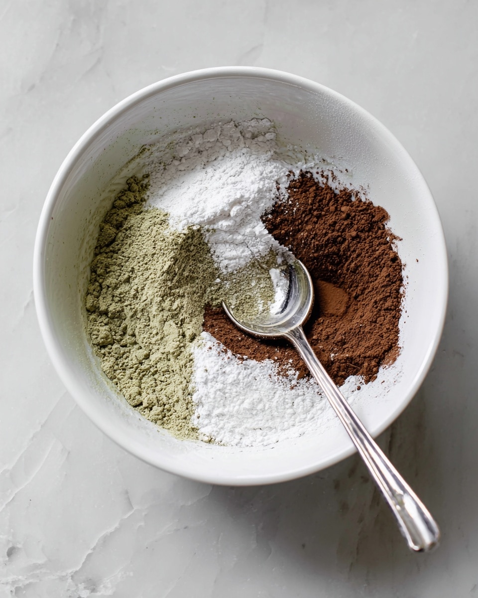 A close-up view of nine round hot cross buns arranged closely together, each bun golden brown with a shiny glaze. Each bun has a pale beige cross pattern on top, dividing the surface into four parts. A woman's hand holds a brush applying glaze on the top bun in the center. The buns have a soft, slightly speckled texture with small darker spots visible beneath the glaze. The background features a white marbled surface, partly blurred, and a green cloth is visible on the right side. Photo taken with an iphone --ar 4:5 --v 7