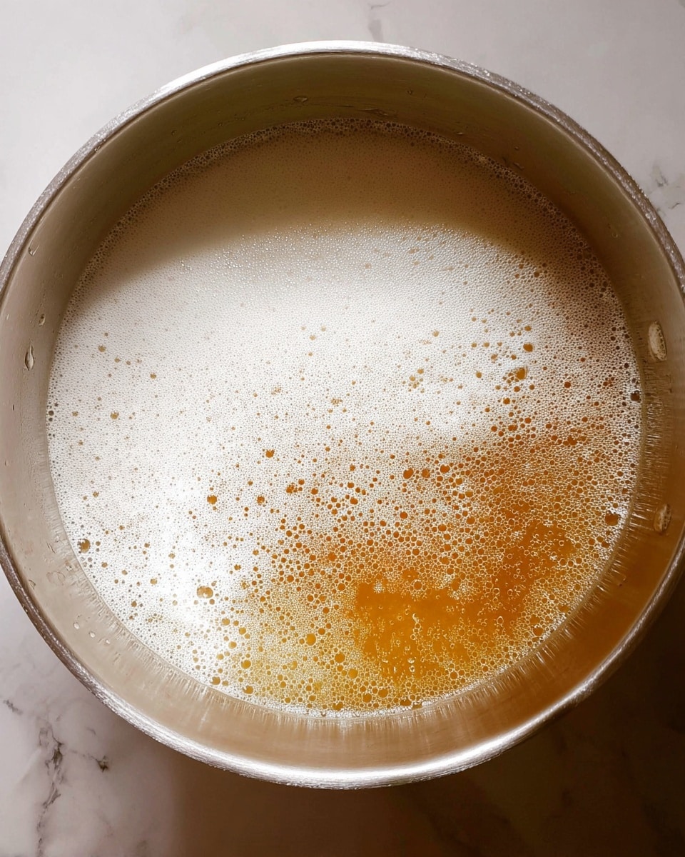 The image shows four cinnamon rolls close together on a white marbled surface. Each roll has about four visible layers with a light golden-brown dough that looks soft and fluffy. Dark brown cinnamon filling swirls evenly inside each roll, creating a spiral pattern from the center to the outer edge. To the side, there is a white bowl filled with creamy white icing and a wooden spatula resting inside it. The textures of the rolls appear slightly glossy from the cinnamon filling, and the icing looks smooth and thick. Photo taken with an iphone --ar 4:5 --v 7