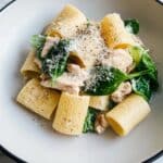 Carbonara-Style Pasta with Chicken and Spinach Recipe