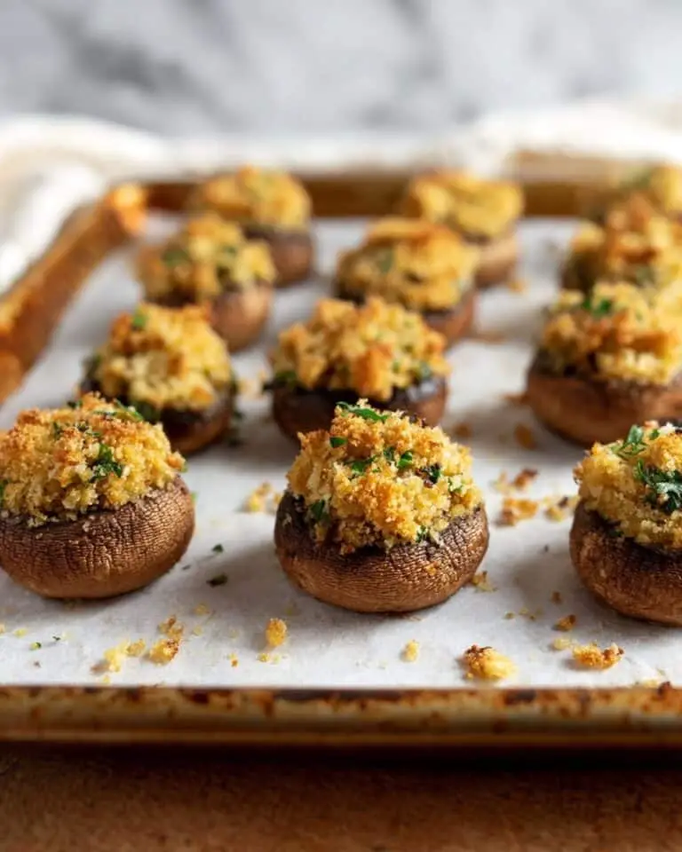 Easy Vegan Stuffed Mushrooms Recipe