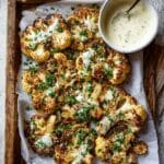 Crispy Roasted Cauliflower with Tahini and Lemon Recipe