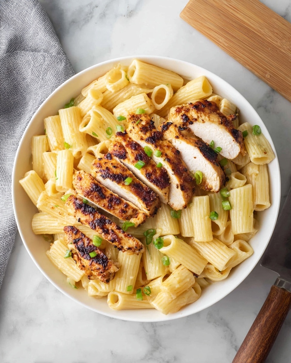 A white plate holds three pieces of cooked chicken with a golden brown surface that is slightly charred in spots, showing a crispy texture. The chicken pieces are garnished with small slices of green onions scattered on top, adding a fresh pop of color. The plate sits on a white marbled surface, creating a clean and bright setting. photo taken with an iphone --ar 4:5 --v 7