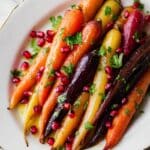 Honey Glazed Carrots with Orange and Pomegranate Recipe