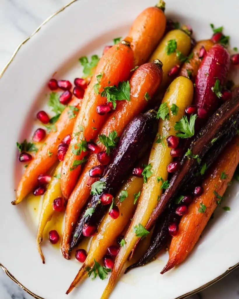 Honey Glazed Carrots with Orange and Pomegranate Recipe