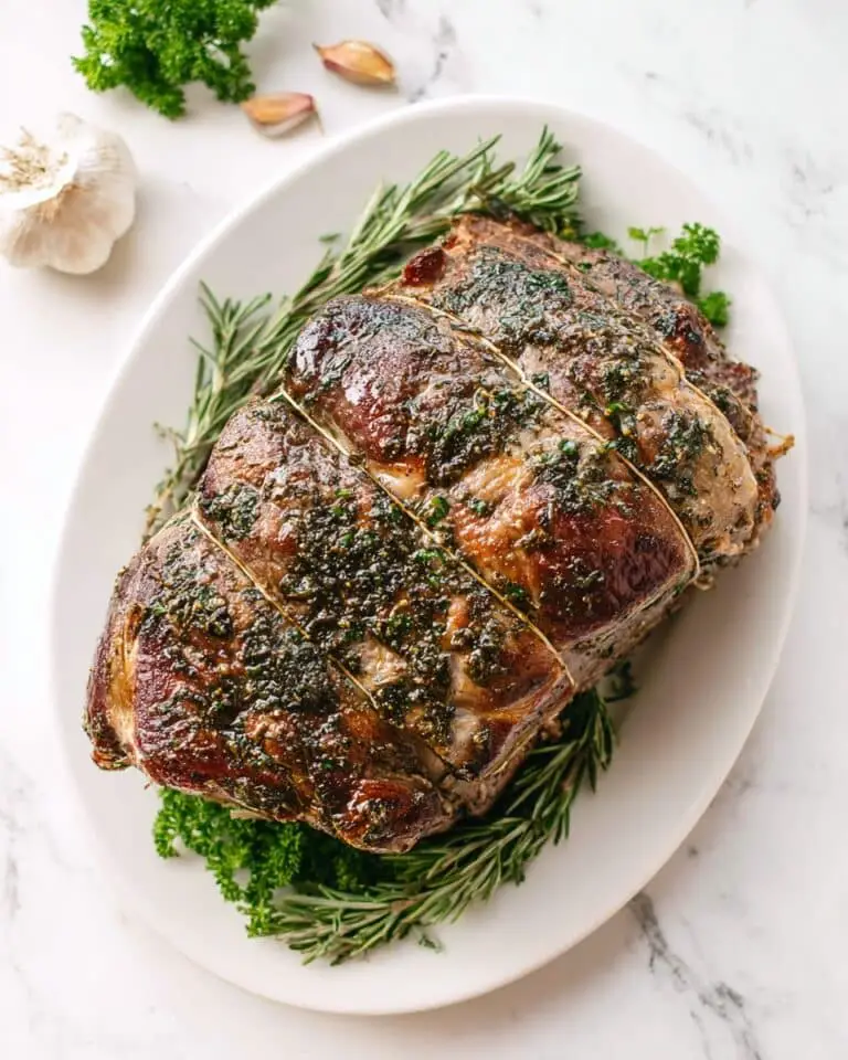 Herb Roasted Boneless Leg of Lamb Recipe