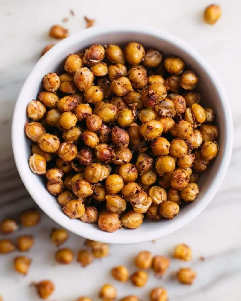 Spicy Roasted Chickpeas in the Air Fryer and Oven Recipe