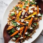 Warm Farro Salad with Roasted Root Vegetables Recipe