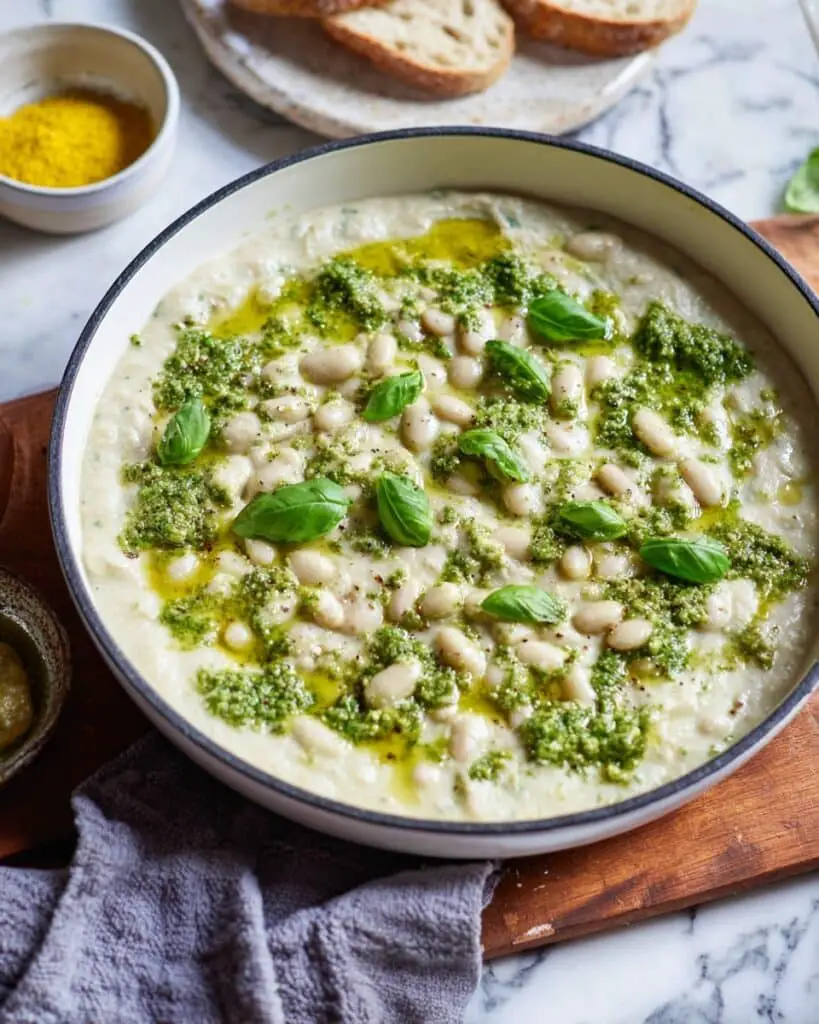 Creamy Pesto Beans Recipe