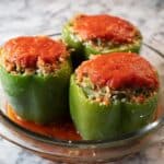 Eggplant Parmesan Stuffed Peppers Recipe