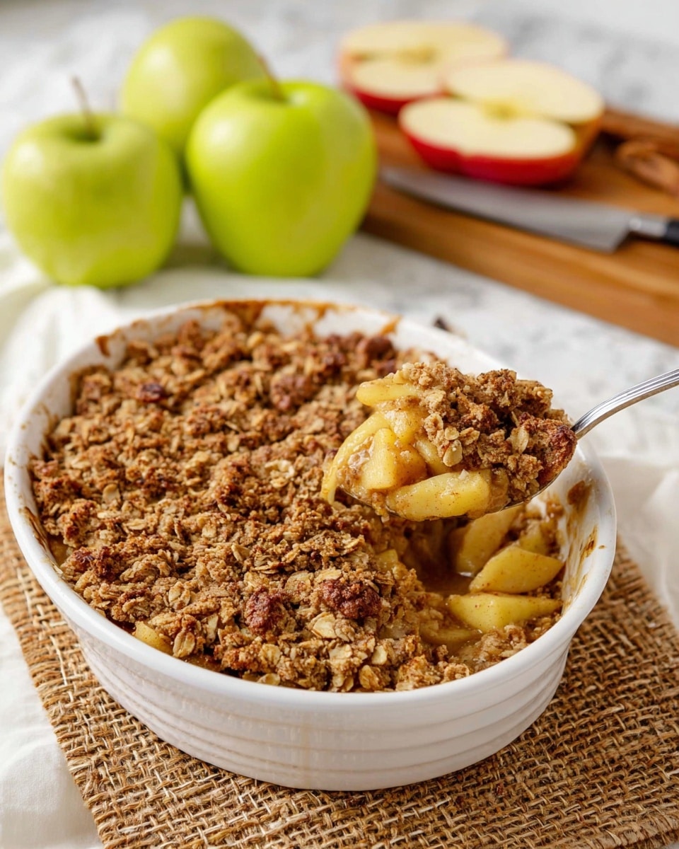 The image shows three metal and white bowls on a white marbled surface. The bowl in the lower center is filled to the top with small, diced pieces of light yellow and orange fruit mixed with cinnamon. The bowl in the upper right contains separate piles of dry ingredients: pale brown oats, light brown flour, a dusting of dark cinnamon, brown sugar clumps, and some dark brown pecans. To the left is a mostly empty metal bowl with some residue and a white spatula inside. The scene is bright and clean with natural light. photo taken with an iphone --ar 4:5 --v 7