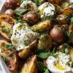 Roasted Mixed Potatoes with Spring Herbs and Burrata Recipe