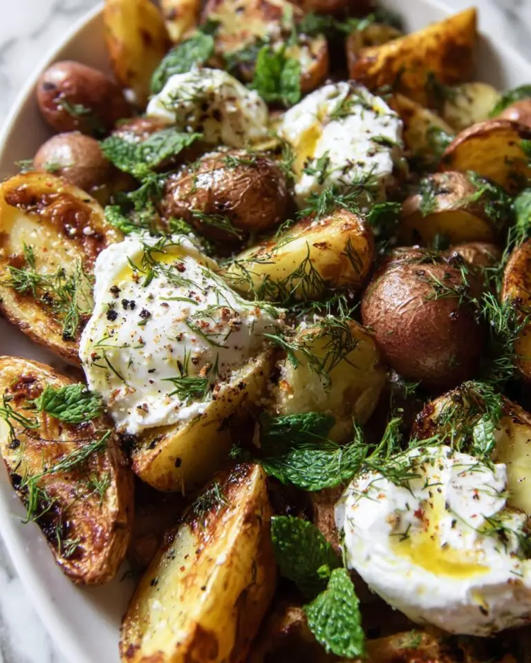 Roasted Mixed Potatoes with Spring Herbs and Burrata Recipe