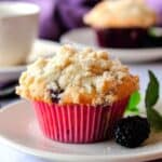 Blackberry Muffins with Crumble Topping Recipe