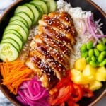 Teriyaki Chicken Poke Bowls Recipe