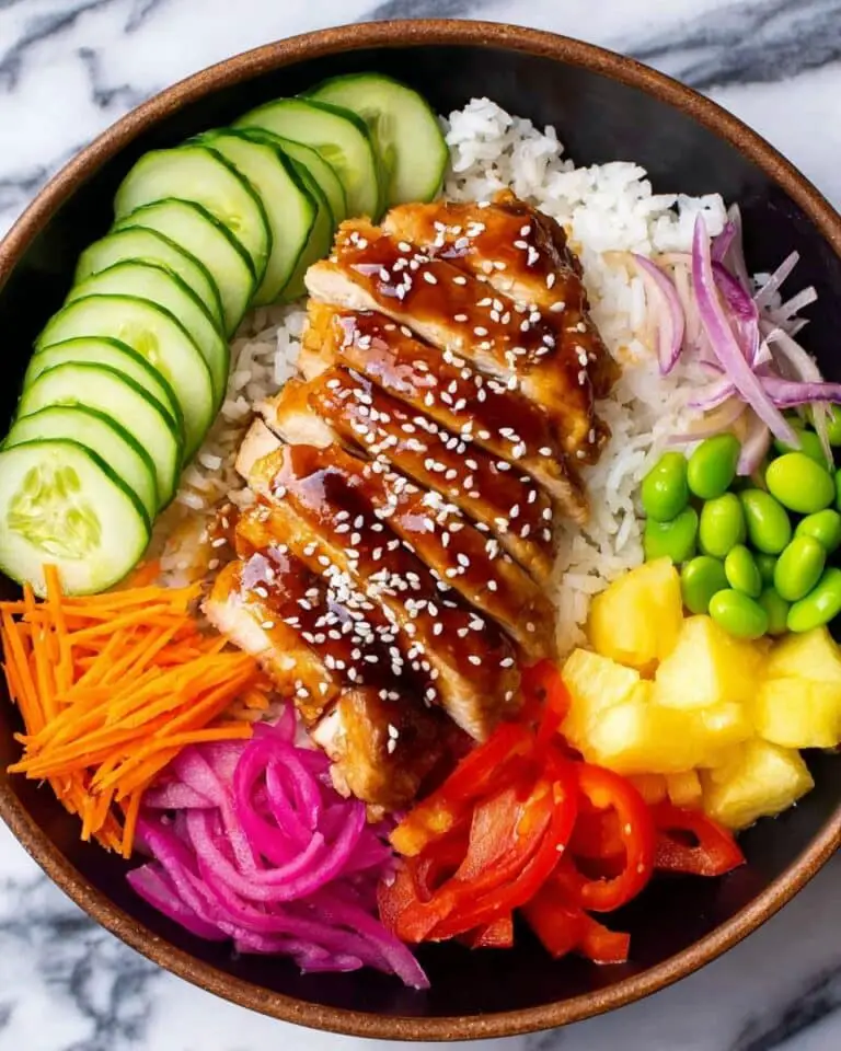 Teriyaki Chicken Poke Bowls Recipe