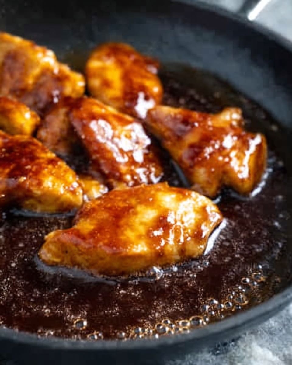 The image shows a bowl with four main layers, starting at the bottom with a thick layer of white rice. On top of the rice, there is a thick layer of glazed brown grilled chicken with white sesame seeds sprinkled on it, placed slightly to the left side. Surrounding the chicken are colorful vegetable layers arranged in separate sections: to the top left are green cucumber slices with white cream dots, next to it is a small pile of shredded orange carrots, on the far left side are bright pink pickled onions, to the far right are red bell pepper slices, and above them is a layer of yellow pineapple chunks. A woman's hand is holding a spoonful of white sauce above the chicken. The bowl is white and sits on a white marbled surface. photo taken with an iphone --ar 4:5 --v 7