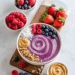 Berry Smoothie Bowl with Granola, Coconut Flakes, and Nut Butter Recipe