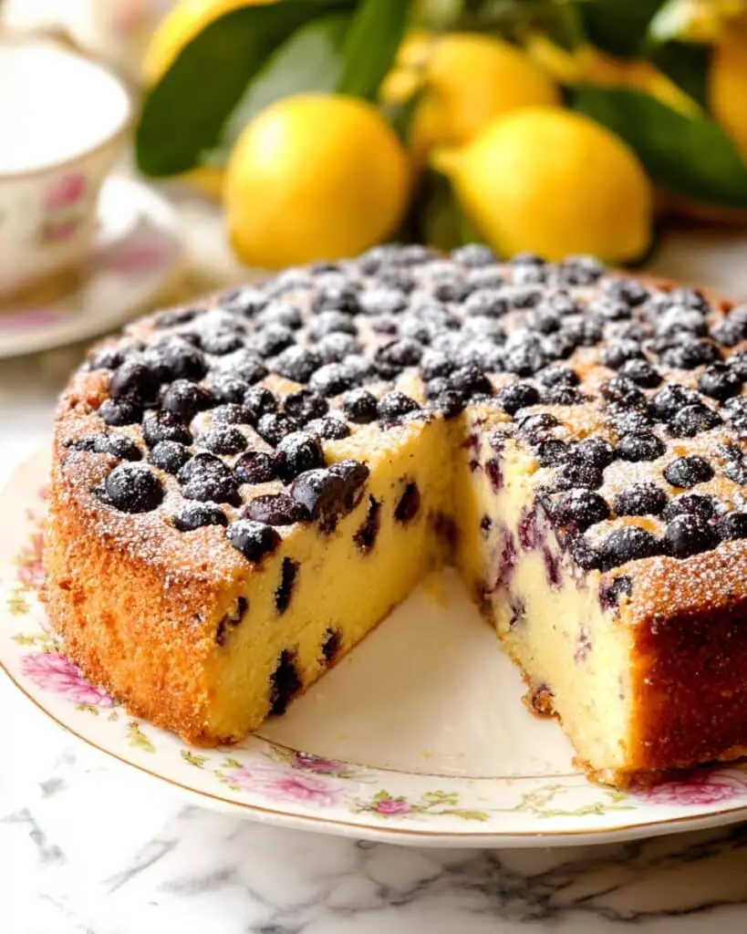 Lemon Ricotta Cake with Blueberries Recipe