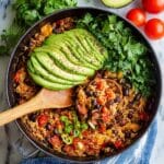 One-Pan Cheesy Rice and Black Beans Recipe