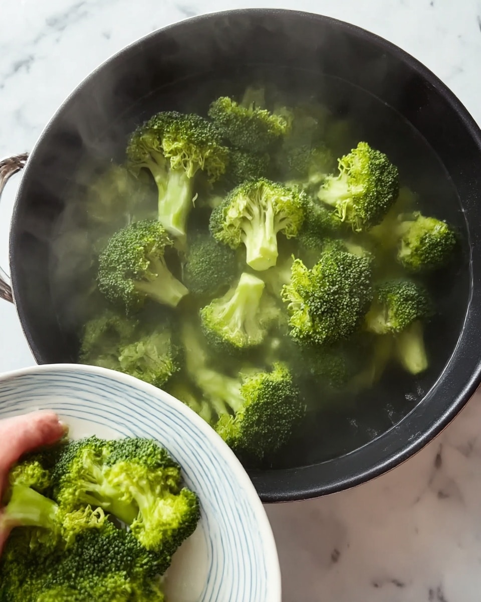 A close-up image of a pasta bake in a white dish, showing two main layers. The bottom layer is rotini pasta mixed with red tomato sauce and small chunks of cooked meat. On top of this is a thick layer of melted white cheese browned in spots, covering pieces of broccoli and halved cherry tomatoes, sprinkled with chopped green herbs. A silver spoon is partially buried in the pasta on one side. The dish is set on a white marbled surface. photo taken with an iphone --ar 4:5 --v 7