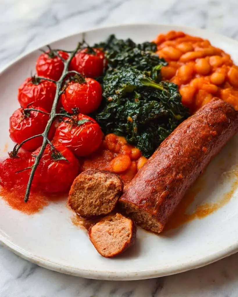 Pan-Fried Italian Vegan Sausage with White Beans and Walnuts Recipe