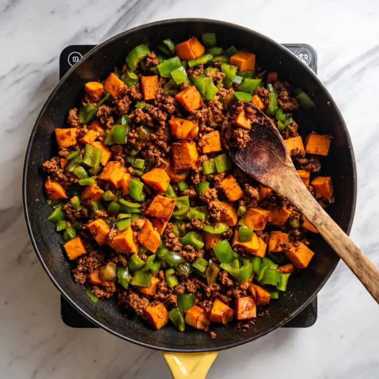 High-Protein Ground Beef & Sweet Potato Skillet Recipe