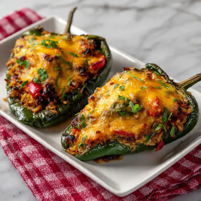Cheesy Stuffed Poblano Peppers Recipe