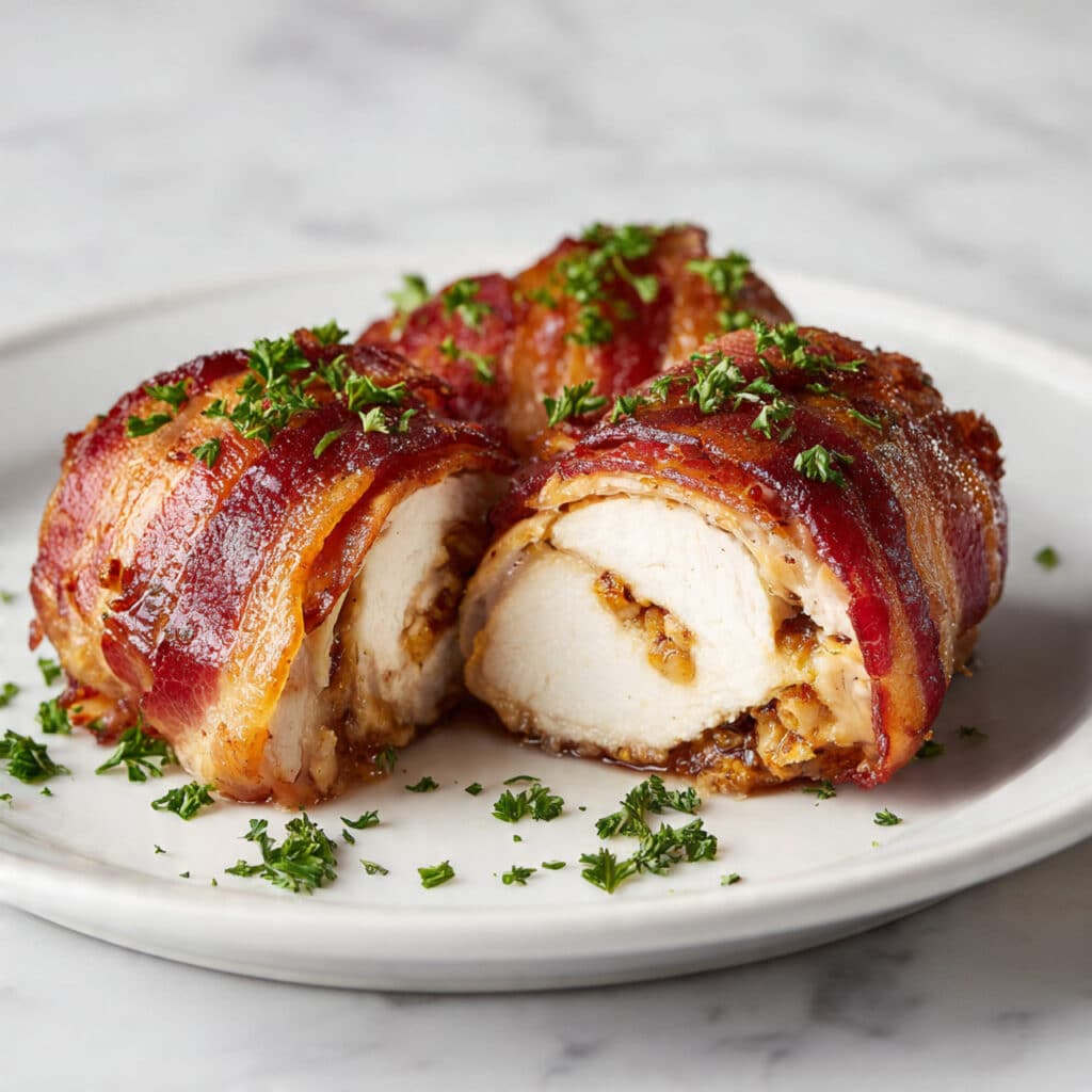 Bacon-Wrapped Chicken Breast with Honey Mustard Glaze Recipe