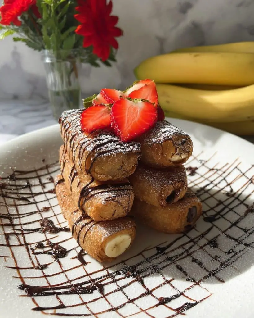Sweet Banana Egg Rolls Recipe