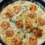 15 Minute Creamy Easy Shrimp Alfredo Pasta Recipe
