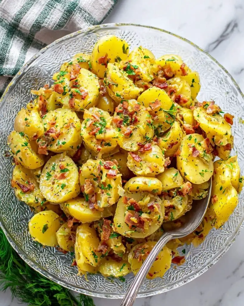 German Potato Salad with Bacon, Shallots, and Fresh Herbs Recipe
