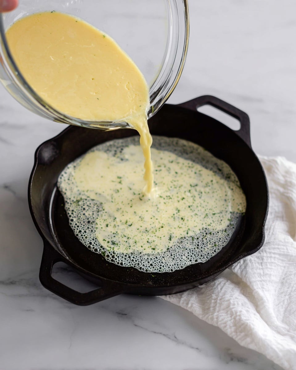 A close-up view shows a crispy, golden-brown triangular piece of food with small green herbs and red chili flakes sprinkled on top, partially dipped into a small white bowl filled with creamy white sauce that has a smooth texture, drizzled with olive oil and garnished with small green herb pieces and black pepper. Nearby, there is a white bowl filled with bright green sauce made of finely chopped herbs. The items rest on a white marbled surface with a white cloth partially visible in the bottom left corner. Photo taken with an iphone --ar 4:5 --v 7