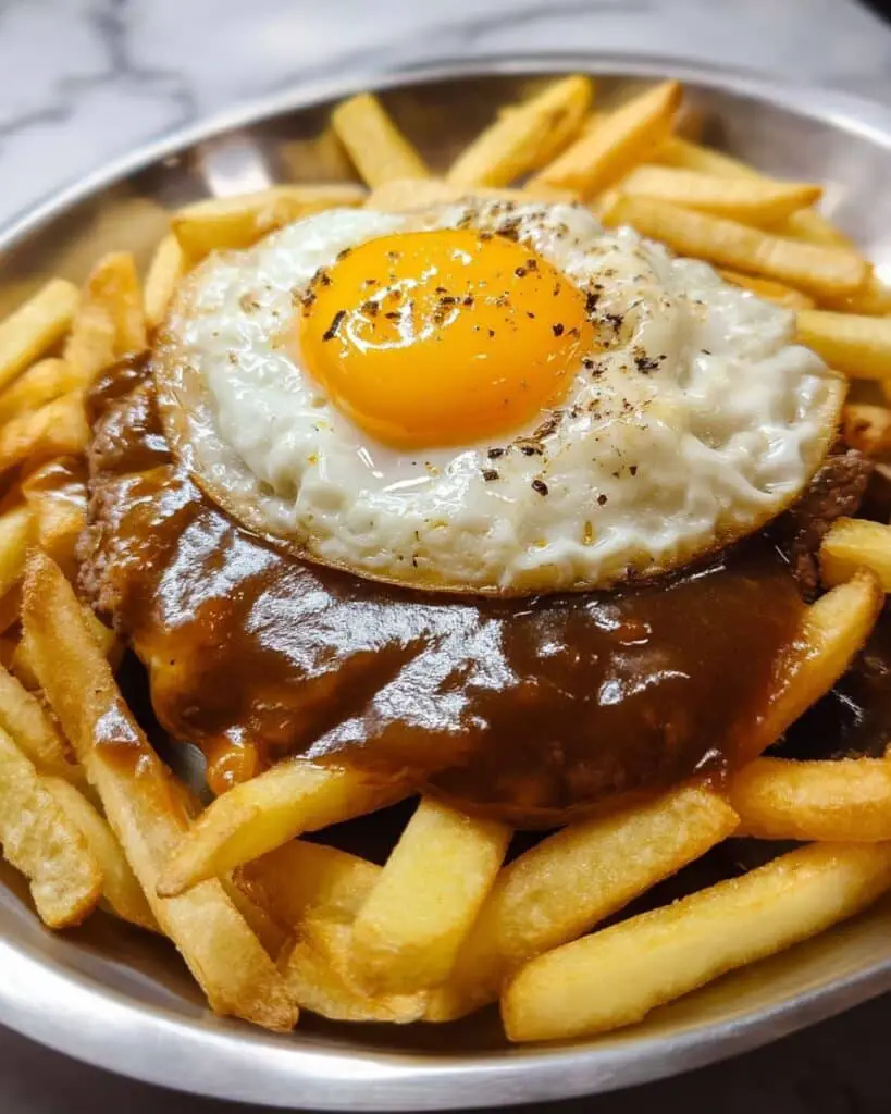 Bitoque à Portuguesa with Fried Egg, Crispy Potatoes, and Fluffy Rice Recipe