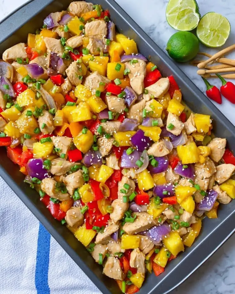 Pineapple Chicken Sheet Pan Dinner Recipe