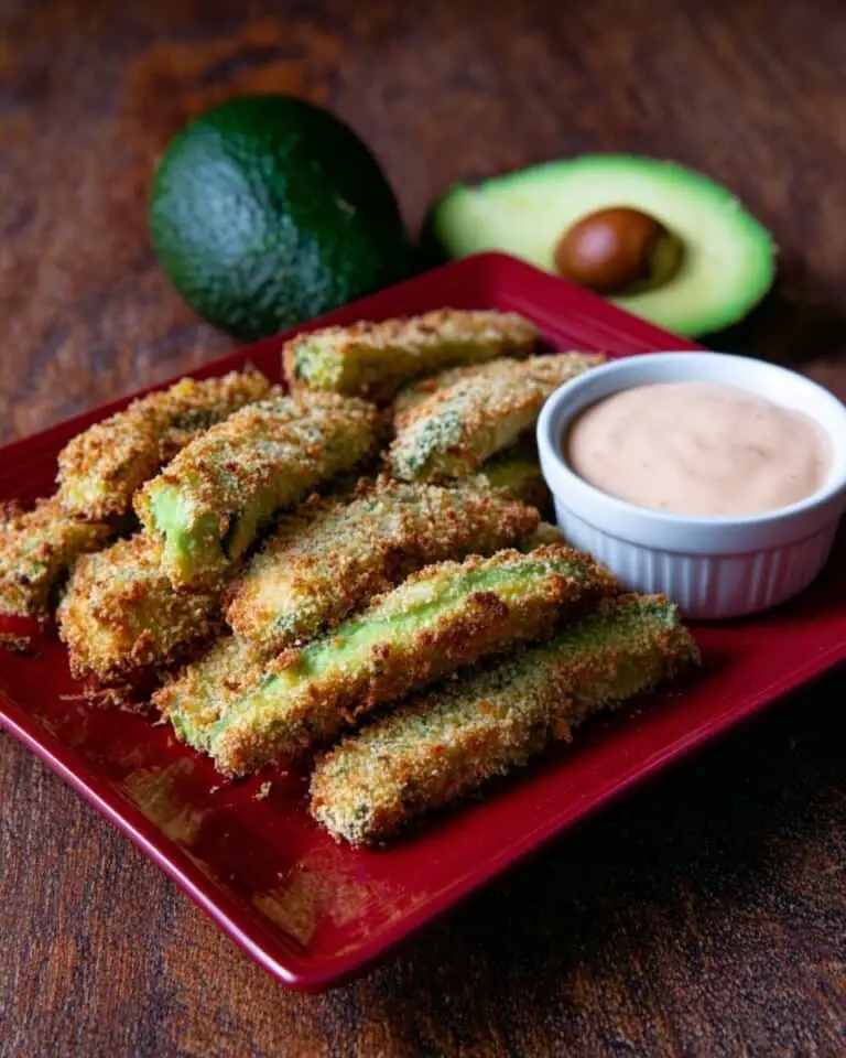 Crispy Baked Avocado Fries with Campfire Dipping Sauce Recipe