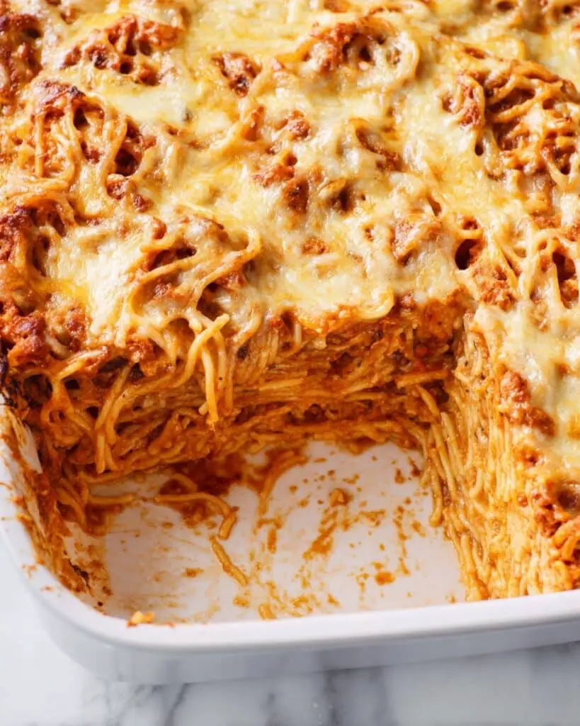 Leftover Spaghetti Bake Recipe