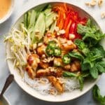 Vermicelli Noodle Bowls with Crispy Chicken and Fresh Herbs Recipe