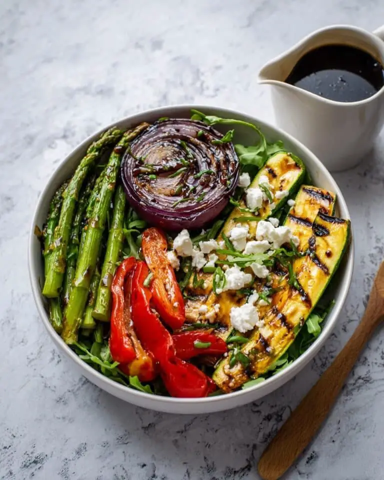 Grilled Vegetable Salad with Feta and Basil Recipe