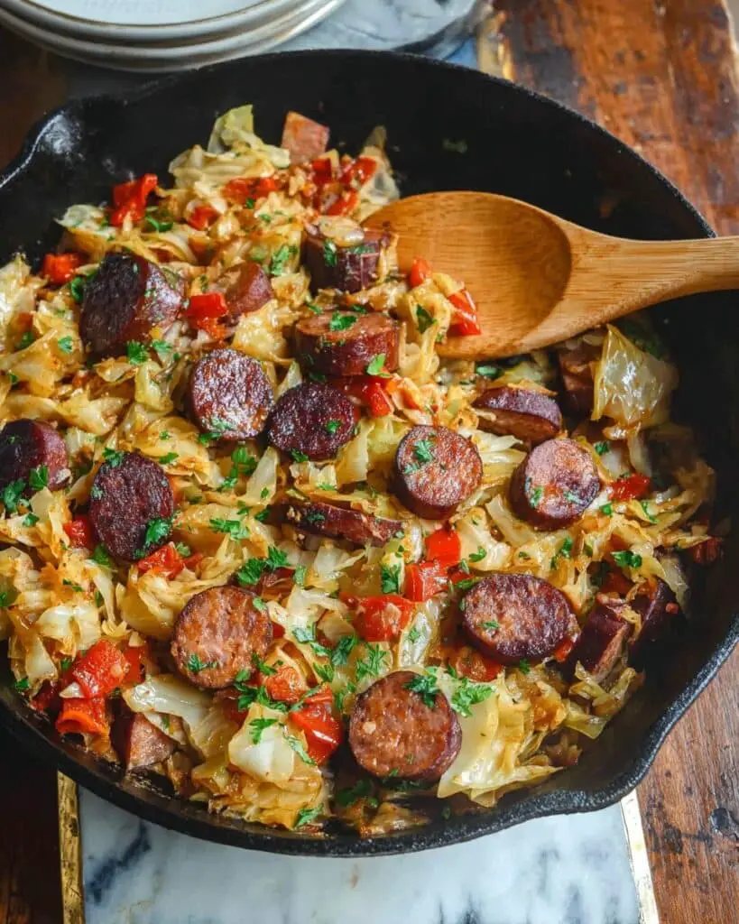 Southern Fried Cabbage and Sausage Recipe