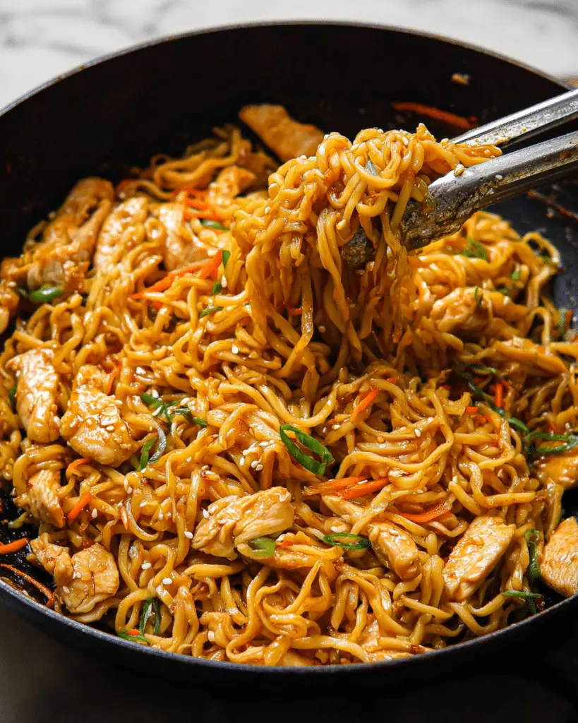 Peanut Chilli Noodles with Chicken Recipe